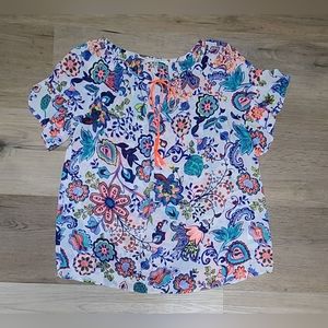 Milly Colorful Sheer Top sz M (BIN D)